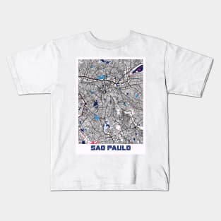 Sao Paulo - Brazil MilkTea City Map Kids T-Shirt